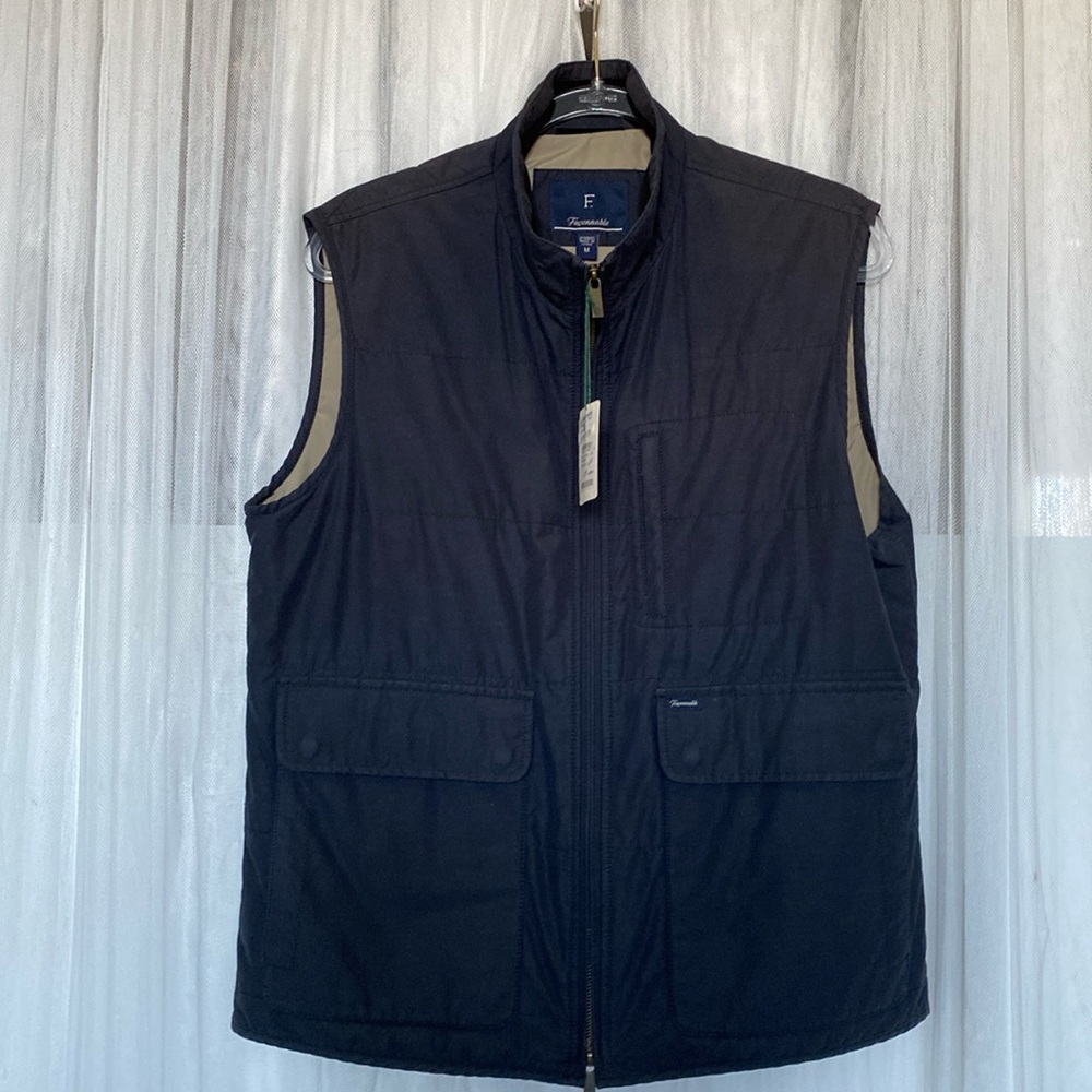 Women’s “Façonnable” lightweight dark blue vest! Outdoor activities! Walking M